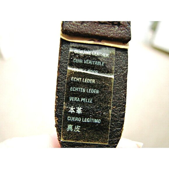 Vintage American Eagle Women Rhinestone Stud Leather Belt L-XL Brown Boho Urban - Picture 3 of 9